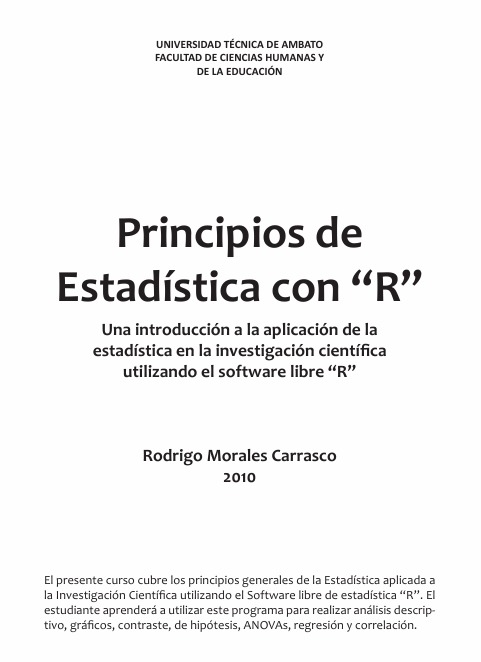 Principios de estadística con "R"